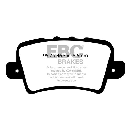 EBC Ultimax задние тормозные колодки для Honda Civic (mk8) FN/FK