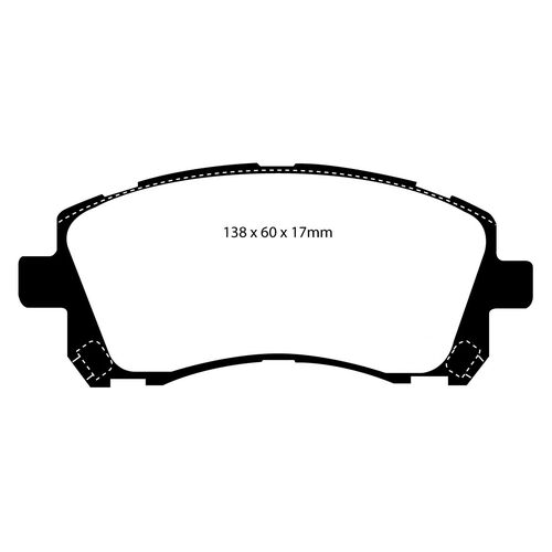 EBC Greenstuff передние тормозные колодки для Subaru Forester (SF)/Legacy/Outback (BE/BH/BD) (под 277/294мм диск) EBC Greenstuff передние тормозные колодки для Subaru Forester (SF)/Legacy/Outback (BE/BH/BD) (под 277/294мм диск)