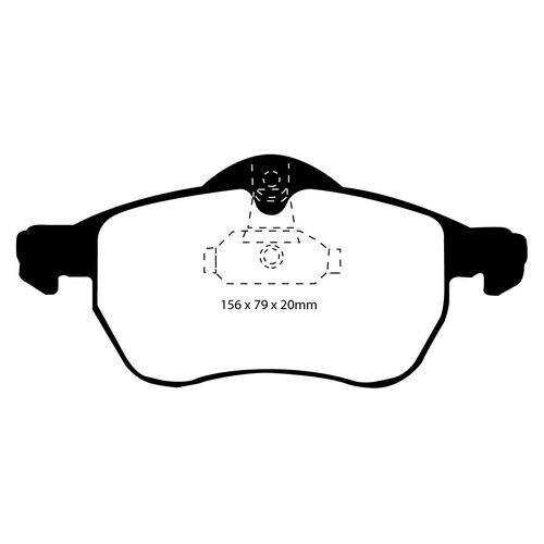 EBC Redstuff передние тормозные колодки для Opel Astra G/Zafira A