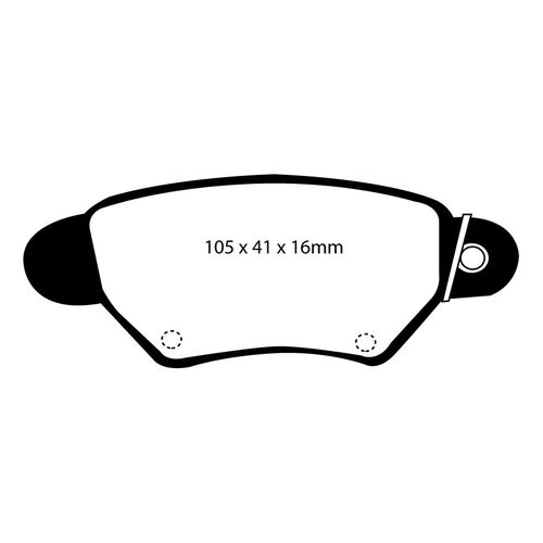 EBC GreenStuff задние тормозные колодки для Opel Astra OPC (G/H)/Holden Astra/Zafira A