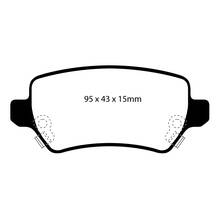 EBC GreenStuff задние тормозные колодки для Opel Astra H/Astra H OPC/Kia Ceed (JD) (под 262-302мм диск)