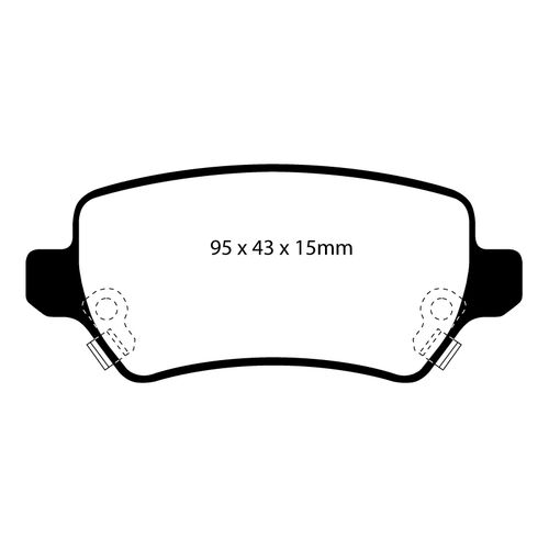 EBC GreenStuff задние тормозные колодки для Opel Astra H/Astra H OPC/Kia Ceed (JD) (под 262-302мм диск)