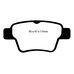 EBC Greenstuff задние тормозные колодки для Peugeot 307/207/Citroen C4 (под 249мм диск) EBC Greenstuff задние тормозные колодки для Peugeot 307/207/Citroen C4 (под 249мм диск)