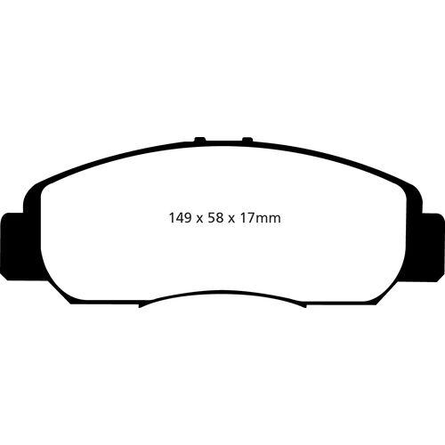 EBC Greenstuff передние тормозные колодки для Honda Civic 1.8L (mk8)/Stepwagon