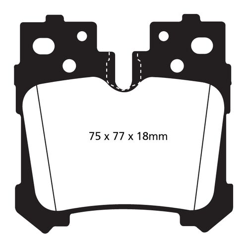 EBC Greenstuff задние тормозные колодки для Lexus LS460/LS500/LS600 (2006+) (под 315/335мм диск) EBC Greenstuff задние тормозные колодки для Lexus LS460/LS500/LS600 (2006+) (под 315/335мм диск)