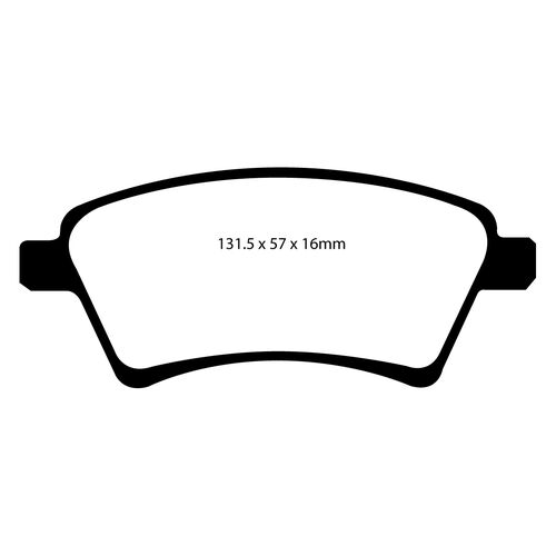 EBC GreenStuff передние тормозные колодки для Fiat Sedici/Suzuki SX4 (06-14)