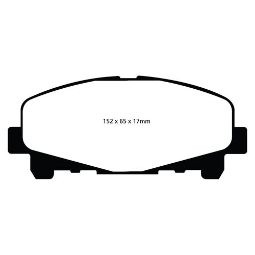 EBC Greenstuff передние тормозные колодки для Honda Accord (2008-2015)