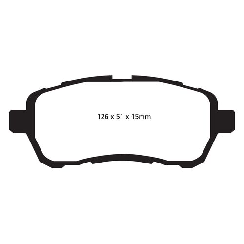 EBC Greenstuff передние тормозные колодки для Suzuki Swift/Mazda 2 (2007-2017)