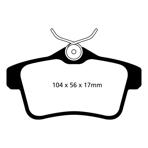 EBC Greenstuff задние тормозные колодки для Peugeot RCZ/308/3008/Citroen C4/DS4/DS5