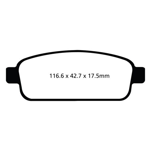 EBC Greenstuff задние тормозные колодки для Opel Astra J/Zafira/Mokka/Chevrolet Cruze/Orlando/Trax