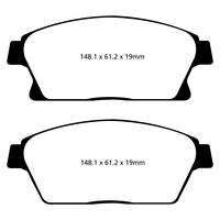 EBC Greenstuff передние тормозные колодки для Opel Astra J/Zafira/Mokka/Chevrolet Cruze (под 300мм диск)