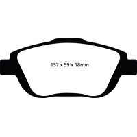 EBC Greenstuff передние тормозные колодки для Peugeot 2008/Citroen C3/DS3 (под 282мм диск )