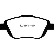 EBC Greenstuff передние тормозные колодки для Peugeot 2008/Citroen C3/DS3 (под 282мм диск )