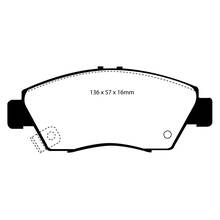 EBC Greenstuff передние тормозные колодки для Honda Civic (mk5-mk7)/CRX/Integra DC5 (под 262мм диск)