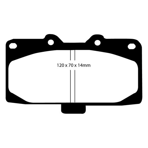 EBC Redstuff передние тормозные колодки для Subaru Impreza WRX/Nissan Silvia/Skyline/300zx/Mitsubishi GTO/3000GT (Sumitomo)