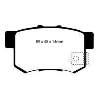 EBC Yellowstuff задние тормозные колодки для Honda Civic Type-R/ S2000/Accord Euro R/ Integra Type-R