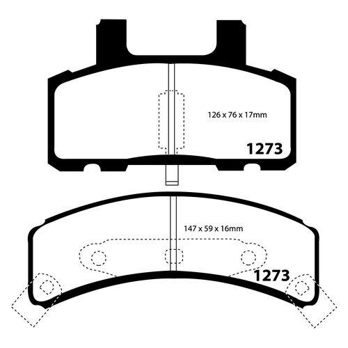 Колодки тормозные EBC Brake Disc DP41273R
