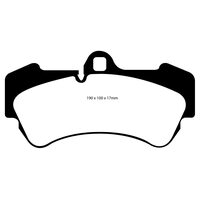 EBC Yellowstuff передние тормозные колодки для Porsche Cayenne (03-10)/ VW Touareg mk1/Wiesmann MF5 (330мм диск)