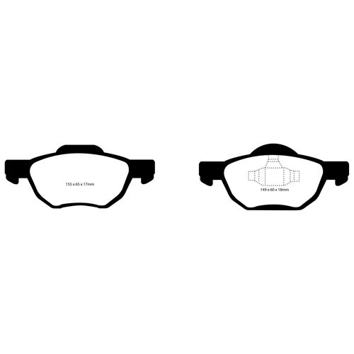 EBC Yellowstuff передние тормозные колодки для Honda Accord 7 (2003-2008) (под 280/300мм диск)