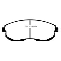EBC Yellowstuff передние тормозные колодки для Nissan Juke/Cube/350z/Skyline v35/Stagea/Tiida (под 280/296мм диск)