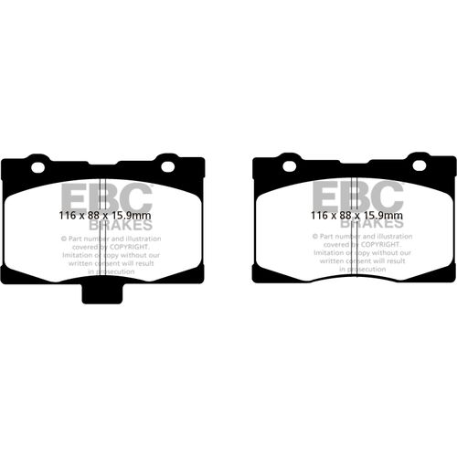 EBC Yellowstuff передние тормозные колодки для Honda Legend (04-08) (for318мм диск) EBC Yellowstuff передние тормозные колодки для Honda Legend (04-08) (for318мм диск)