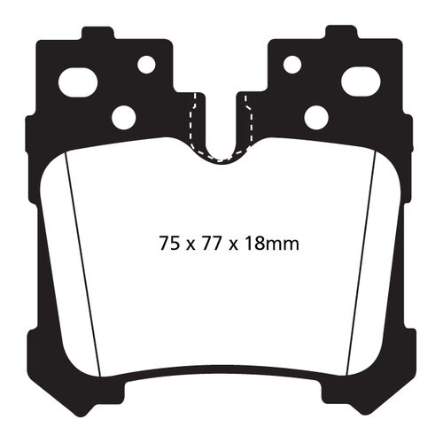 EBC Yellowstuff задние тормозные колодки для Lexus LS460/LS500/LS600 (2006+) (под 315/335мм диск) EBC Yellowstuff задние тормозные колодки для Lexus LS460/LS500/LS600 (2006+) (под 315/335мм диск)