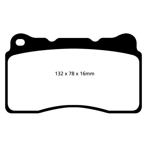 EBC Yellowstuff передние тормозные колодки для Opel Insignia OPC/Astra J OPC/Chevrolet Corvette (C7) 6.2L/Cadillac ATS/CT6 (Brembo)