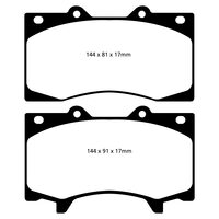 EBC Yellowstuff Передние тормозные колодки для Nissan Patrol Y62 (10-16)