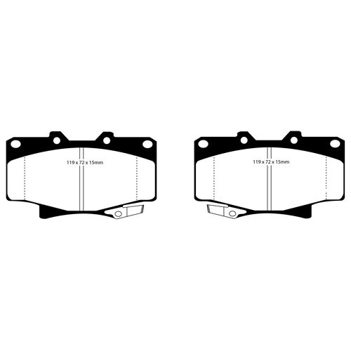 EBC Yellowstuff передние тормозные колодки для Toyota Land Cruiser 80/4 Runner/Hilux Surf (90-98) EBC Yellowstuff передние тормозные колодки для Toyota Land Cruiser 80/4 Runner/Hilux Surf (90-98)