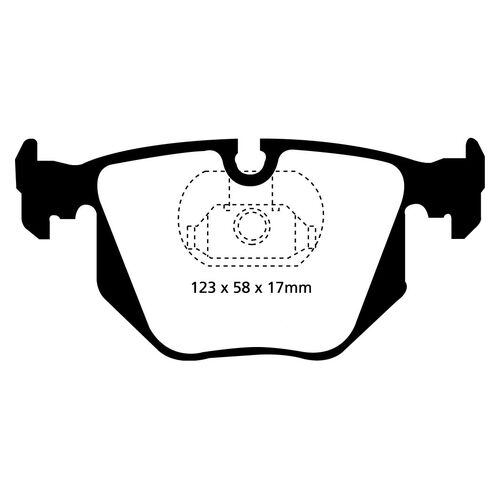 EBC GreenStuff задние тормозные колодки для Range Rover 4.4/2.7td/2.9td (02-05)/BMW X5 (E53)/X3 (E83)
