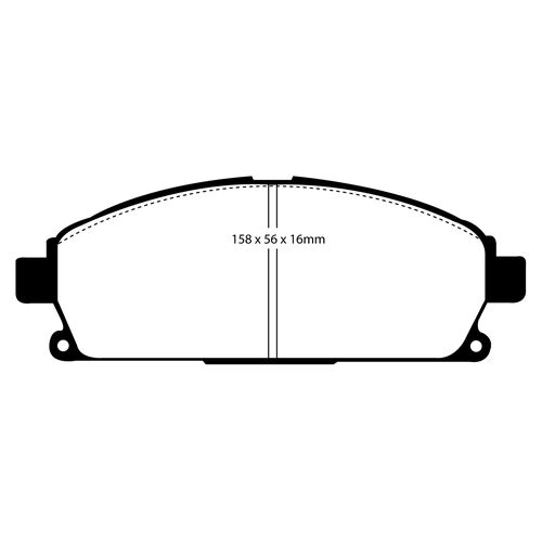 EBC Greenstuff передние тормозные колодки для Nissan X-trail (01-07)/Elgrand EBC Greenstuff передние тормозные колодки для Nissan X-trail (01-07)/Elgrand
