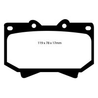 EBC Greenstuff передние тормозные колодки для Toyota Land Cruiser 100/70/79