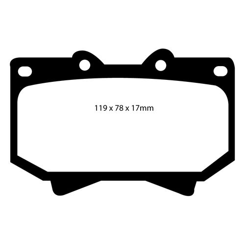 EBC Greenstuff передние тормозные колодки для Toyota Land Cruiser 100/70/79