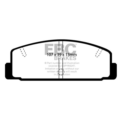 EBC Ultimax задние тормозные колодки для Mazda 6/323/626/RX7 (GG/GY/GH/FC/FD)