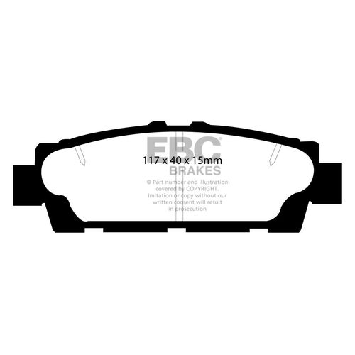 EBC Ultimax задние тормозные колодки для Lexus LS400 (90-92)