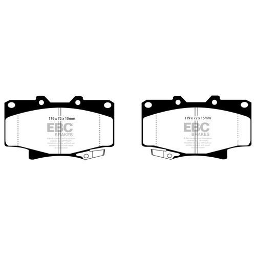 EBC Ultimax передние тормозные колодки для Toyota Land Cruiser 80/4 Runner/Hilux Surf (90-98)