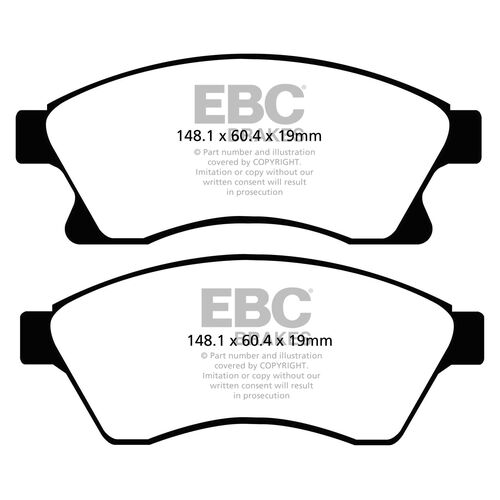 EBC Ultimax передние тормозные колодки для Opel Astra J/Chevrolet Cruze/Aveo (под 276мм диск)