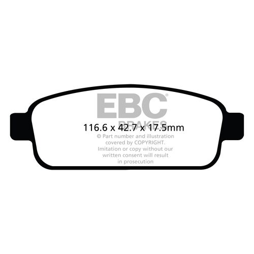 EBC Ultimax задние тормозные колодки для Opel Astra J/Zafira/Mokka/Chevrolet Cruze/Orlando/Trax