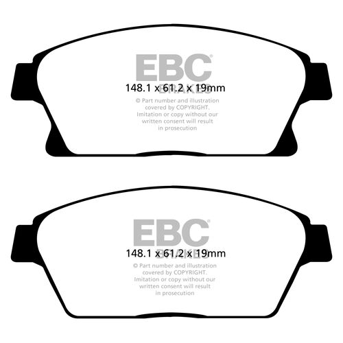 EBC Ultimax передние тормозные колодки для Opel Astra J/Zafira/Mokka/Chevrolet Cruze (под 300мм диск)
