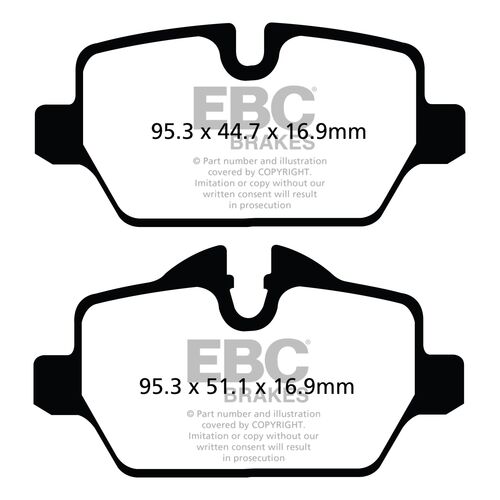 EBC Ultimax задние тормозные колодки для Mini Countryman/Paceman Cooper/Cooper S/Turbo Works (R60/R61) EBC Ultimax задние тормозные колодки для Mini Countryman/Paceman Cooper/Cooper S/Turbo Works (R60/R61)