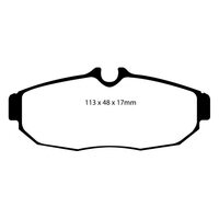 EBC Greenstuff задние тормозные колодки для Ford Mustang (mk5) 4.0/4.6L/Shelby GT500 5.4L (под 300мм диск)