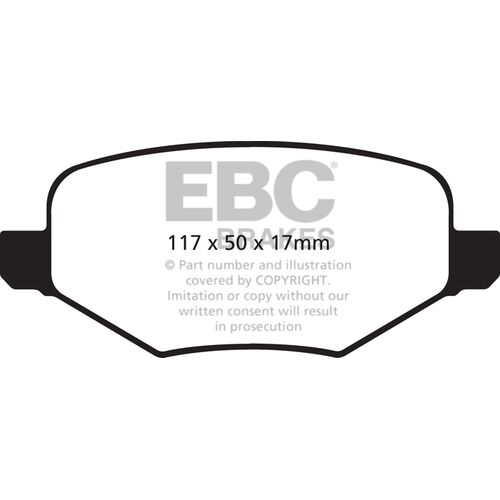 EBC Greenstuff задние тормозные колодки для Ford Edge (U387)/Flex/Explorer (mk5) (под 330мм диск) EBC Greenstuff задние тормозные колодки для Ford Edge (U387)/Flex/Explorer (mk5) (под 330мм диск)