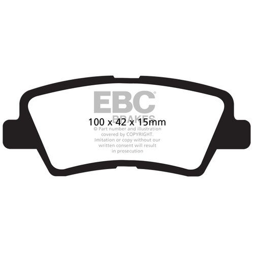 EBC Ultimax задние тормозные колодки Hyundai Tucson (Mk3)/i20 (GB)/Kia Rio/Sportage (QL) (под 262-302мм диск) EBC Ultimax задние тормозные колодки Hyundai Tucson (Mk3)/i20 (GB)/Kia Rio/Sportage (QL) (под 262-302мм диск)