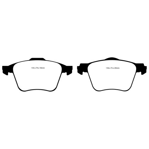 EBC Yellowstuff Передние тормозные колодки для Volvo S60/S80/V60/V70/XC70 (2007-2016) (под 316/336мм тормозной диск)