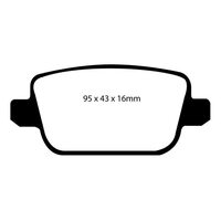 EBC Yellowstuff задние тормозные колодки для Volvo S80  (2007-2016) (под 302мм тормозной диск)