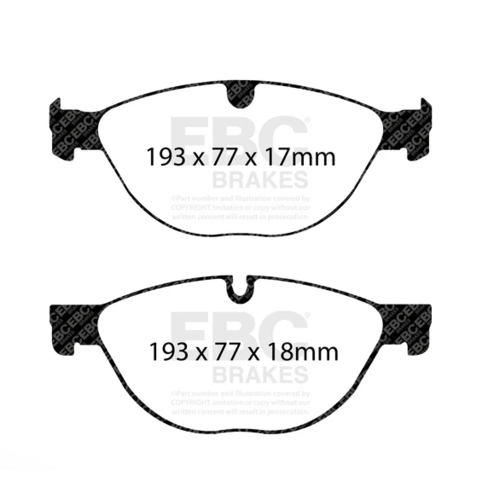 EBC Redstuff передние тормозные колодки для Jaguar XFR/XKR/XJR/F-type (под 376мм диск) EBC Redstuff передние тормозные колодки для Jaguar XFR/XKR/XJR/F-type (под 376мм диск)