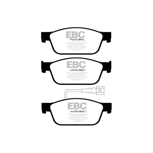 EBC Greenstuff передние тормозные колодки для VW Multivan/Transporter/Caravelle T5/T6 (под 340мм диск) EBC Greenstuff передние тормозные колодки для VW Multivan/Transporter/Caravelle T5/T6 (под 340мм диск)