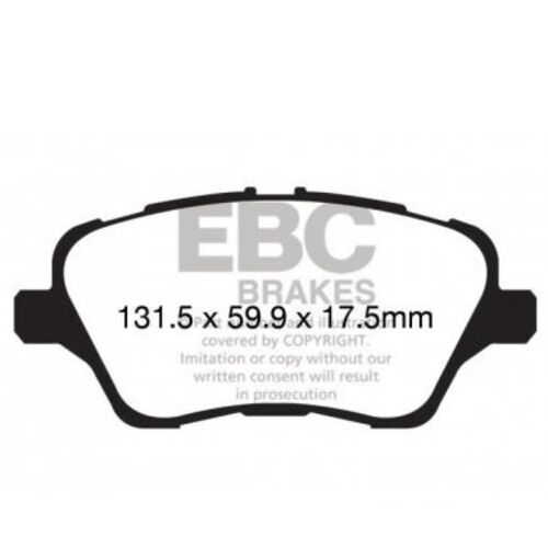 EBC Yellowstuff передние тормозные колодки для Ford Fiesta ST (mk7)/Fiesta (mk8) 1.0-1.5L/Ariel Atom (19+) 2.0L turbo 