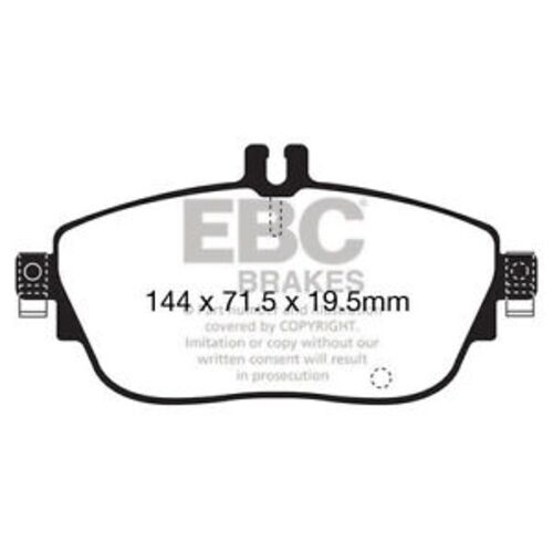 EBC Yellowstuff передние тормозные колодки для Infiniti Q30/QX30/Mercedes A/B/CLA/GLA 160-250 (w176/w246/c117/x156)
