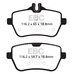 EBC Redstuff задние тормозные колодки Mercedes S350-450/SL350-500 (w222/r231)
